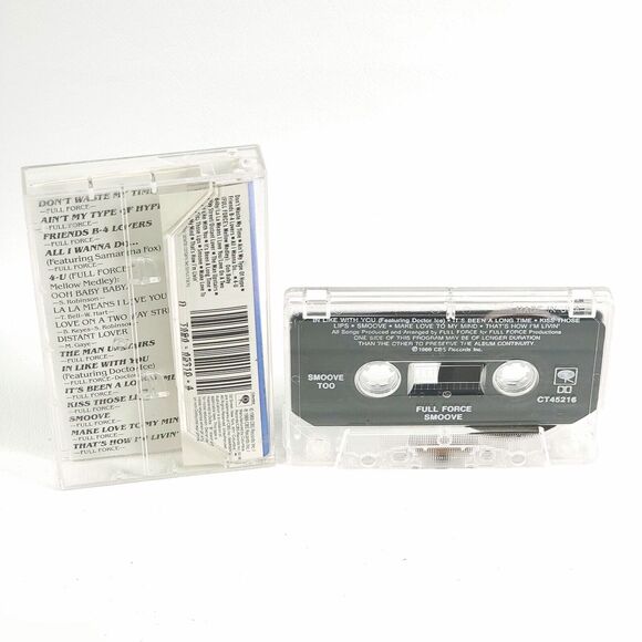 Smoove Full Force 1989‎ CBS Records Old School R&B Hip Hop Cassette Tape CT45216 - Picture 2 of 4